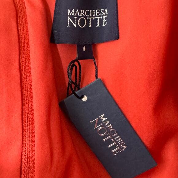 Marchesa Notte Luxury Silk Pageant Cocktail Evening Prom Dress Size 4 NWT $990 - Picture 9 of 12